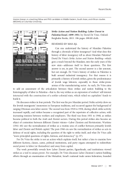 Strike Action and Nation Building