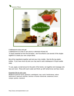 5 tablespoons aloe vera gel 2 tablespoons oil (I like to use carrot or