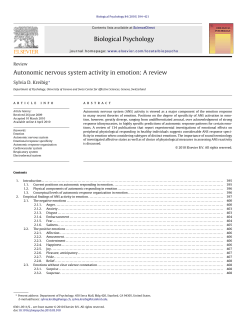 Autonomic Nervous System Activity in Emotion: A Review (PDF