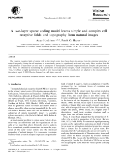 A two-layer sparse coding model learns simple and complex cell