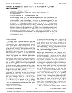 Periodic surfaces and cubic phases in mixtures of oil, water, and