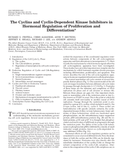 The Cyclins and Cyclin-Dependent Kinase
