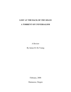 Lost at the Back of The Shack - A Torrent of Universalism