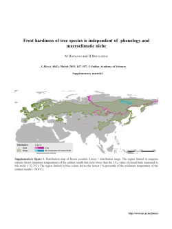 Frost hardiness of tree species is independent of phenology and