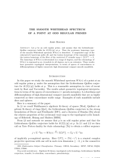 THE SMOOTH WHITEHEAD SPECTRUM OF A POINT AT ODD