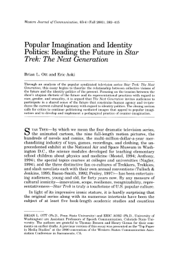 Popular Imagination and Identity Politics: Reading the Future in Star
