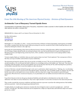 From The 69th Meeting of The American Physical Society &ndash; Division