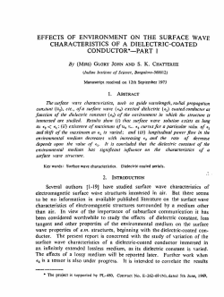 EFFECTS OF ENVIRONMENT ON THE SURFACE WAVE