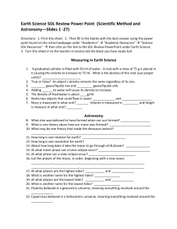 Earth Science SOL Review Power Point (Scientific Method and