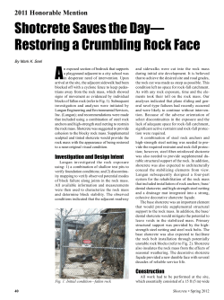 Shotcrete Saves the Day&mdash; Restoring a Crumbling Rock Face
