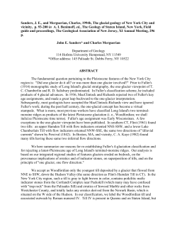 The Glacial Geology of New York City and Vicinity