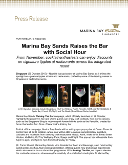 Marina Bay Sands Raises the Bar with Social Hour From November