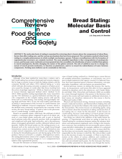 Bread Staling: Molecular Basis and Control