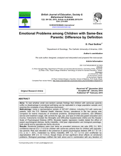 Emotional Problems among Children with Same