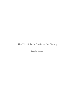 Hitchhiker`s Guide to the Galaxy