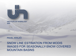 snow line estimation from modis images for seasonally