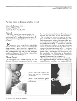 Foreign body in tongue: clinical report