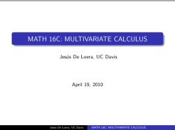 math 16c: multivariate calculus