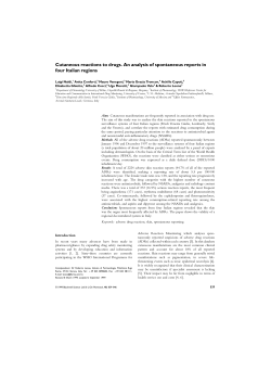 Cutaneous reactions to drugs. An analysis of spontaneous reports in