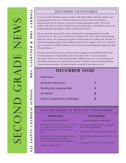 DECEMBER issue - All Saints Catholic School | Kenosha, WI