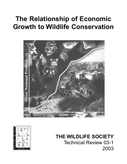 The relationship of economic growth to wildlife conservation