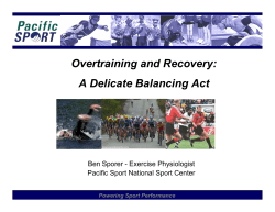 Overtraining and Recovery: A Delicate Balancing Act