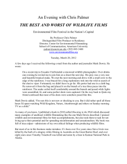 An Evening with Chris Palmer