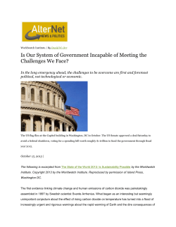 Is Our System of Government Incapable of Meeting the Challenges