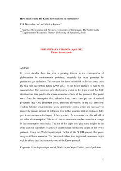1 How much would the Kyoto Protocol cost to consumers?