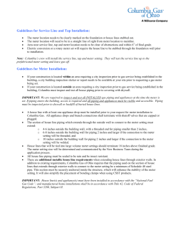 Service Line, Tap and Meter