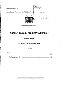 Finance Act (No 16 of 2014)