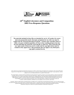 2002 AP English Literature and Composition Free