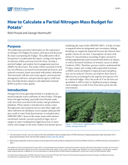 How to Calculate a Partial Nitrogen Mass Budget for Potato1