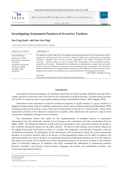 Investigating Assessment Practices of In