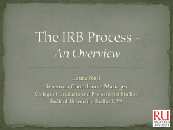 Laura Noll Research Compliance Manager