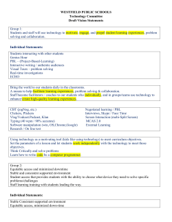 Technology Committee Draft Vision Statements