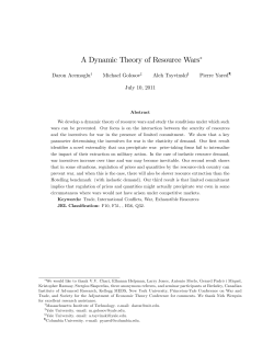 A Dynamic Theory of Resource Wars