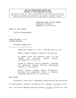 SUPERIOR COURT OF NEW JERSEY APPELLATE DIVISION