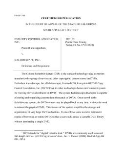CERTIFIED FOR PUBLICATION IN THE COURT OF