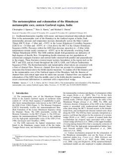 The metamorphism and exhumation of the Himalayan metamorphic
