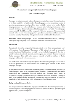 Full Text - International Humanities Studies