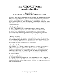 Place-Based Digital Storytelling Overview