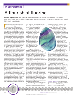 A flourish of fluorine