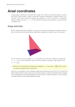 Areal coordinates - Complex Projective 4