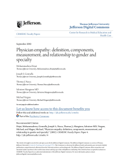 Physician empathy: definition, components, measurement, and