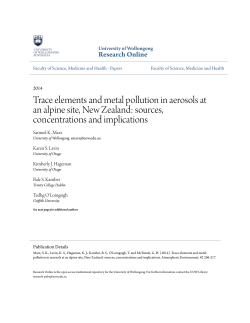 Trace elements and metal pollution in aerosols at