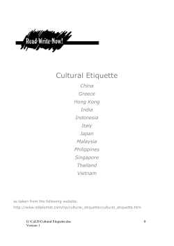 Cultural Etiquette