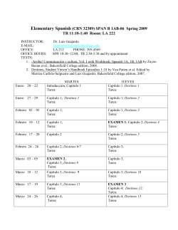 Elementary Spanish (CRN 32389) SPAN B 1AB