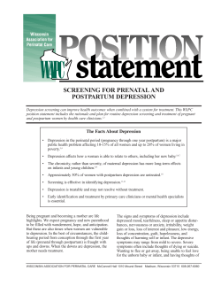 screening for prenatal and postpartum depression