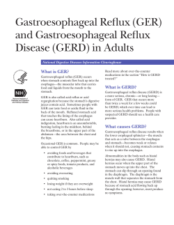 GER and GERD in Adults